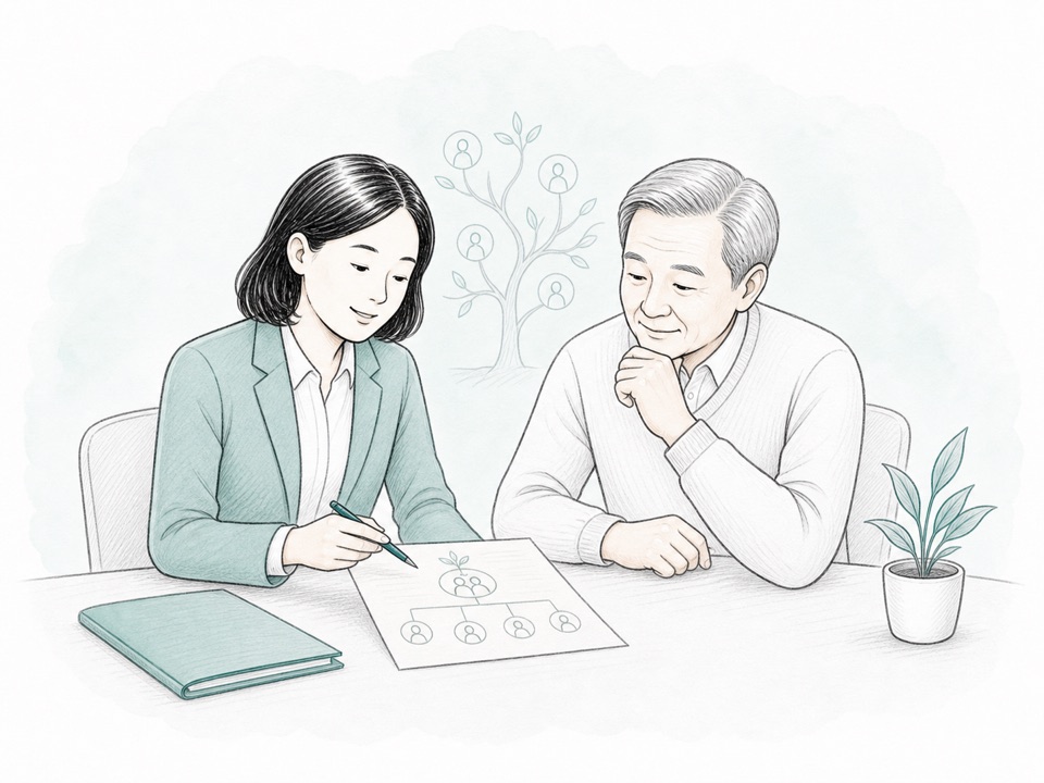 A wealth adviser helping a client plan their legacy
