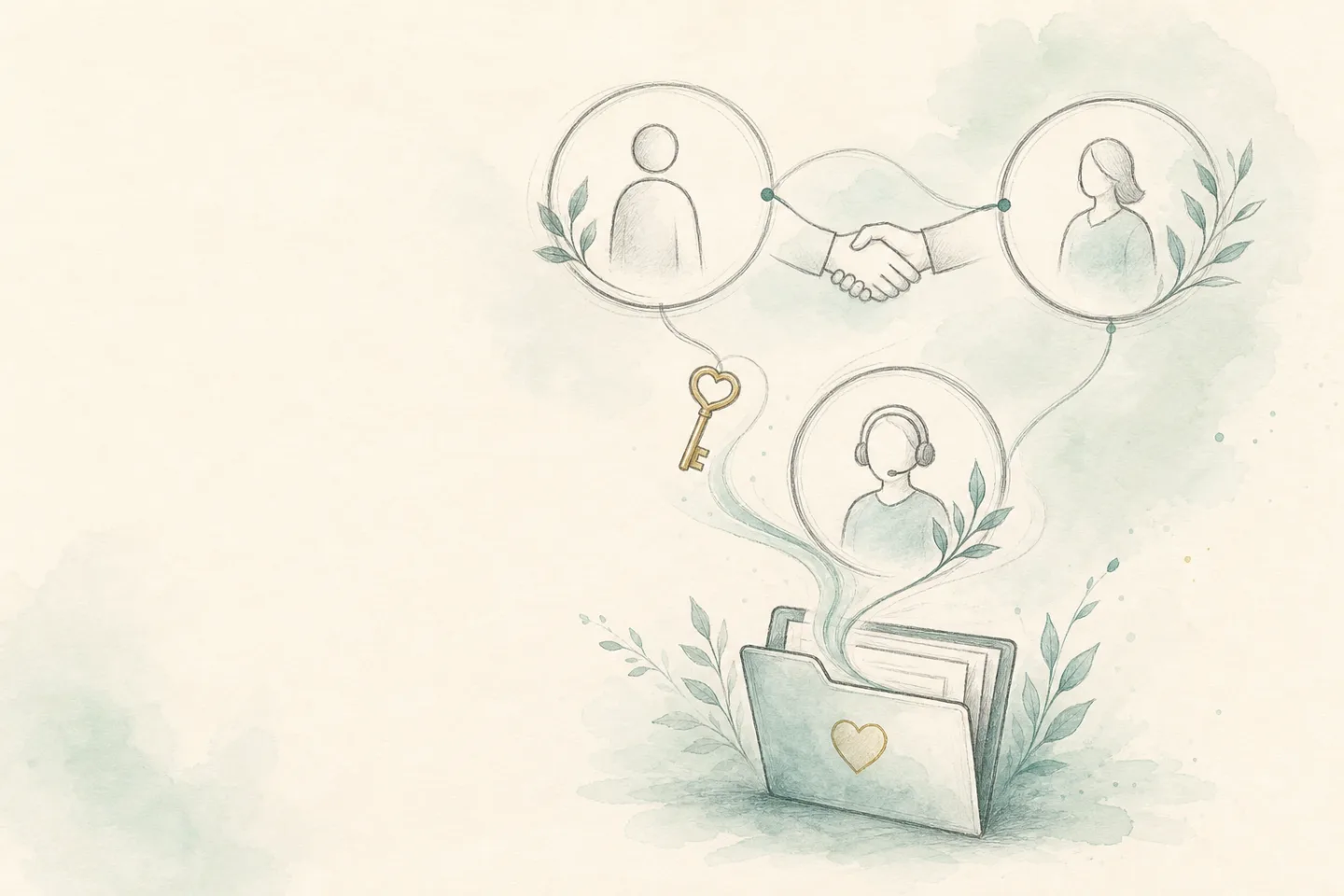 Hand-drawn illustration for Partner Referral