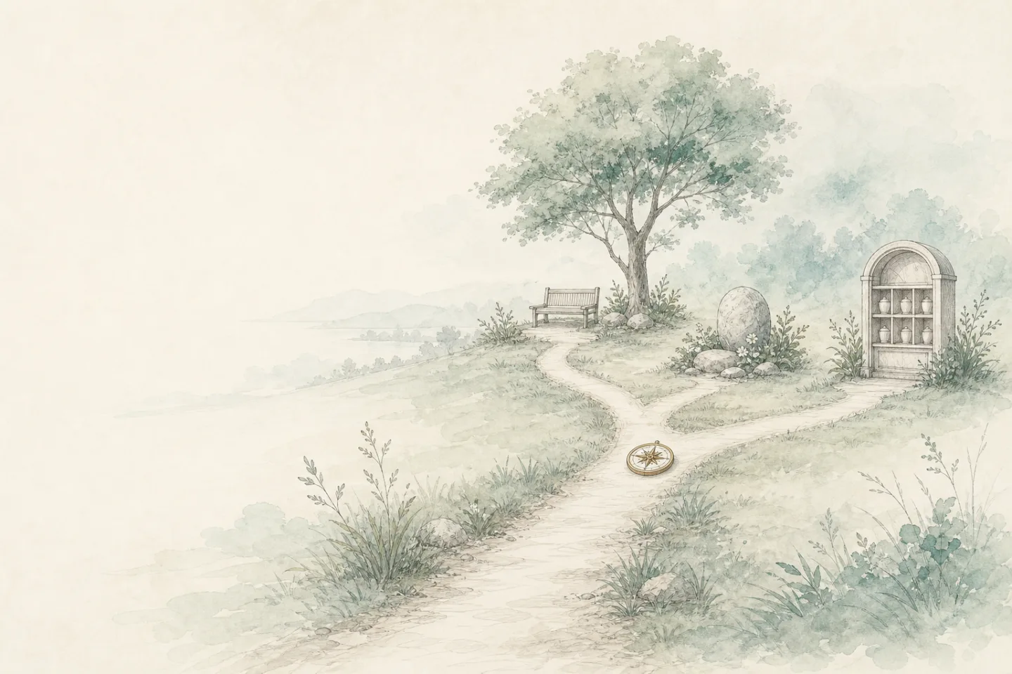 Hand-drawn illustration for Resting Place Planning