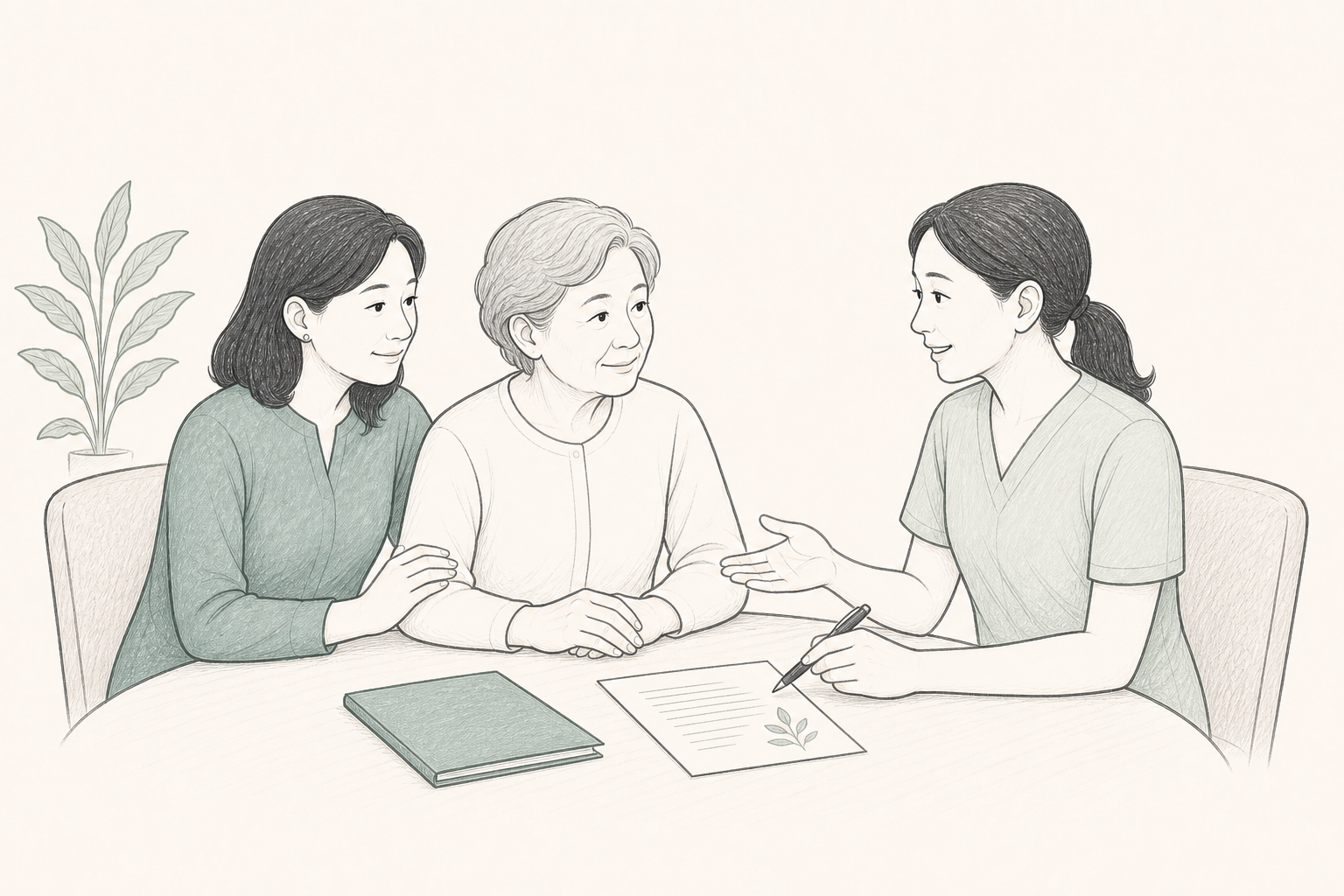 A Timeliss specialist guiding a family through Advance Care Planning