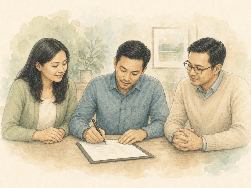 Illustration: Two eligible witnesses are required